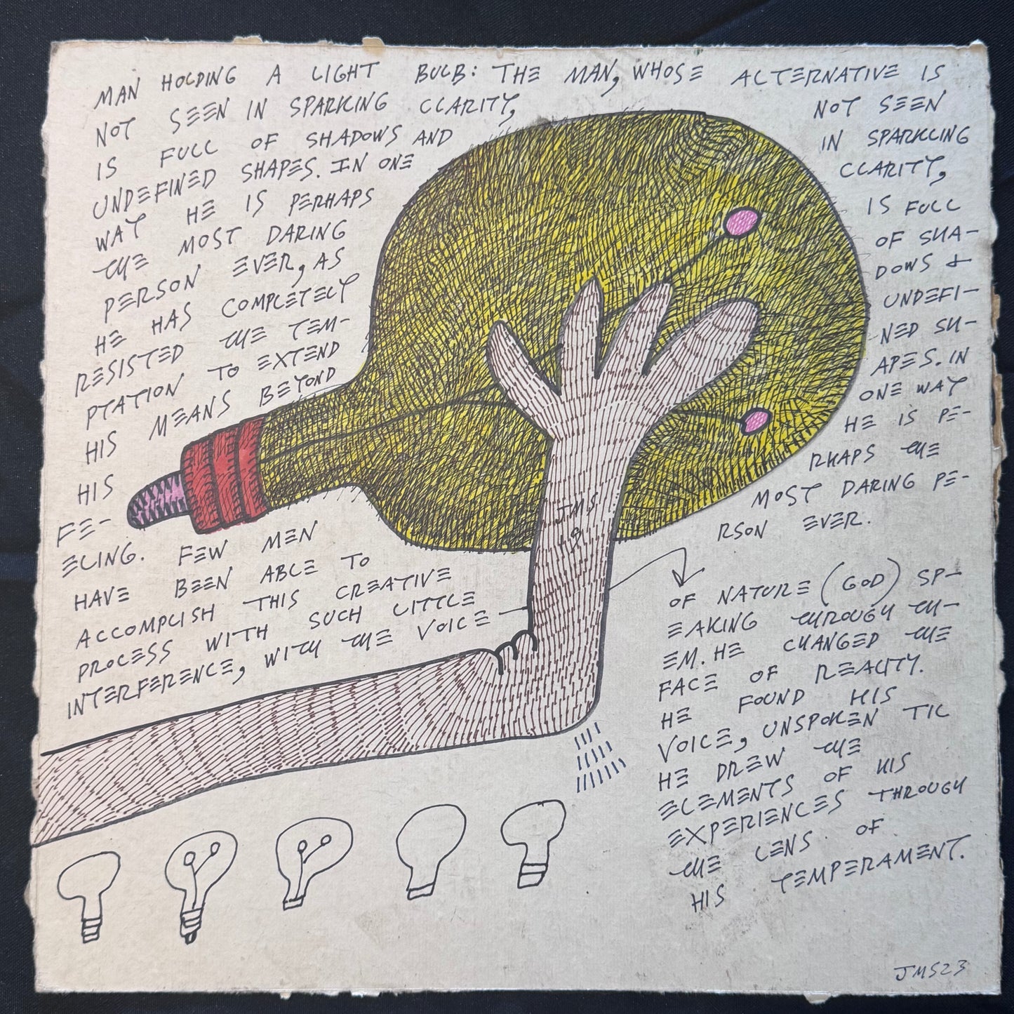 Man Holding a Lightbulb