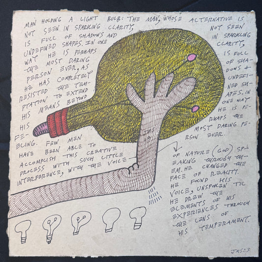 Man Holding a Lightbulb